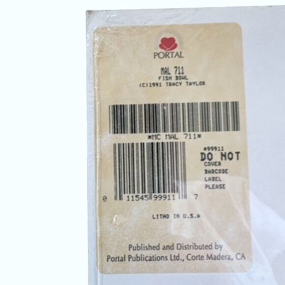 Tracy Taylor Signed Fish Bowl Polluted Ocean '90 Double Matted Art Print - Picture 6 of 7